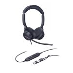 Auriculares Yealink UH46 Dual Teams alámbricos con conexión USB-C/A, ideales para oficina y centro de llamadas, negro, SKU 1308182