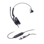 Yealink UH46 Mono Teams audiocons auriculares alámbricos para oficina y call center con USB Type-C y USB Type-A, SKU 1308184
