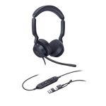 Yealink UH44 Dual Teams Auriculares alámbricos con diadema para oficina o centro de llamadas, compatible con USB Type-C y USB Type-A, color negro. SKU 1308186