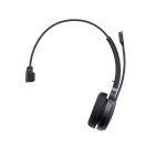 Yealink WH62 Mono Teams auriculares inalámbricos de diadema ideal para oficina o centro de llamadas, con puerto MicroUSB y base de carga, en color negro. SKU: WH62 MONO TEAMS