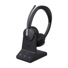 Auriculares inalámbricos Yealink WH64 Dual Teams con diadema, USB Tipo C y Bluetooth, color negro. SKU: 1208674
