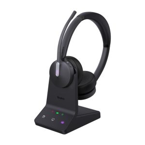 Auriculares inalámbricos Yealink WH64 Dual Teams con diadema, USB Tipo C y Bluetooth, color negro. SKU: 1208674