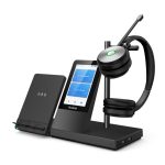 Yealink WH66 Dual UC auriculares inalámbricos con diadema para oficina y centro de llamadas, conexión USB tipo A y Bluetooth, incluye base de carga, color negro, SKU 1308008