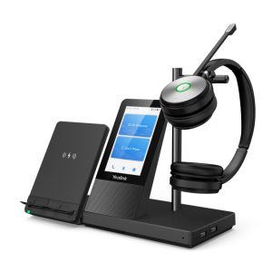 Yealink WH66 Dual UC auriculares inalámbricos con diadema para oficina y centro de llamadas, conexión USB tipo A y Bluetooth, incluye base de carga, color negro, SKU 1308008