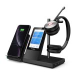 Yealink WH66 Dual UC auriculares inalámbricos con diadema para oficina y centro de llamadas, conexión USB tipo A y Bluetooth, incluye base de carga, color negro, SKU 1308008