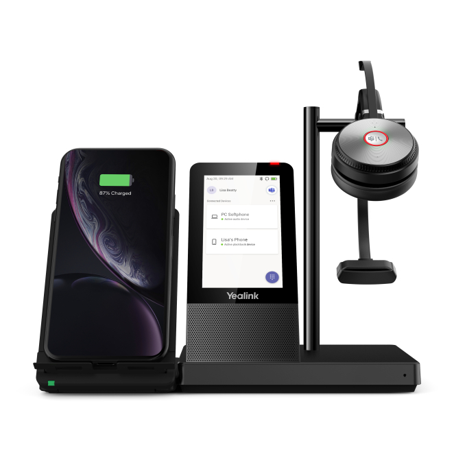 Yealink WH66 Mono Teams Sistema de audioconferencia personal Inalámbrico Diadema Oficina/Centro de llamadas USB tipo A Bluetooth Base de carga Negro 2 Base de carga para Yealink WH66 Mono Teams