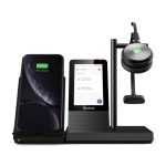 Yealink WH66 Mono Teams sistema de audioconferencia personal inalámbrico con diadema para oficina o centro de llamadas, conexión USB tipo A y Bluetooth en color negro, SKU 1308002