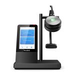 Auriculares Yealink WH66 Mono UC inalámbricos para oficina con diadema, USB tipo A Bluetooth, con base de carga, color negro. SKU: 1308007