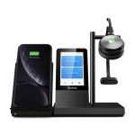 Auriculares Yealink WH66 Mono UC inalámbricos para oficina con diadema, USB tipo A Bluetooth, con base de carga, color negro. SKU: 1308007