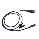 Imagen del cable Zebra CBL-HS2100-QDC1-02, accesorio para auriculares con conector de alta calidad. SKU CBL-HS2100-QDC1-02