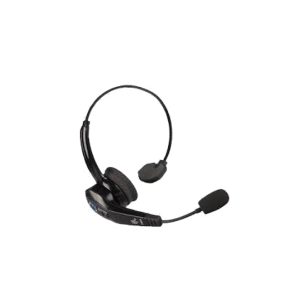 Auriculares Inalámbricos Zebra HS3100 en color negro, diseño de diadema ideal para oficinas y centros de llamadas, con conexión Bluetooth. SKU: HS3100-OTH