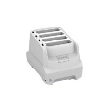 Base de carga de Zebra modelo SAC-HC2L5L-4SCHG diseñada para ordenadores de bolsillo tipo PDA, con capacidad para cargar simultáneamente 4 dispositivos