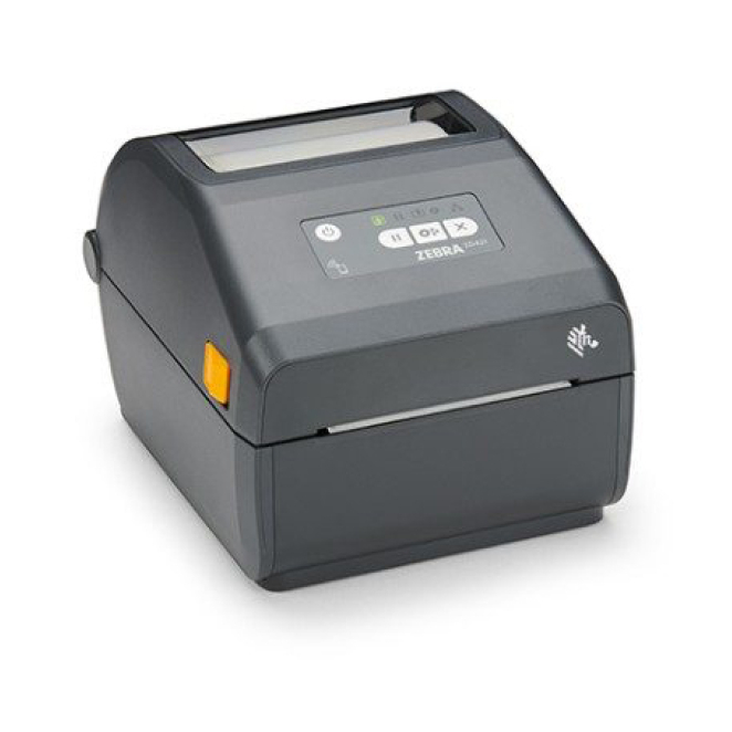 Zebra ZD421D impresora térmica directa 300 DPI inalámbrica Imagen de la impresora de etiquetas Zebra ZD421D con resolución 300 x 300 DPI, velocidad de impresión de 102 mm/s, conectividad Wifi y Bluetooth. SKU: ZD4A043-D0EW02EZ