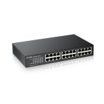 Switch Zyxel GS1100-24E No administrado con 24 puertos Gigabit Ethernet (10/100/1000) en color negro. SKU: GS1100-24E-EU0103F