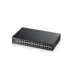 Switch Zyxel GS1100-24E No administrado con 24 puertos Gigabit Ethernet (10/100/1000) en color negro. SKU: GS1100-24E-EU0103F