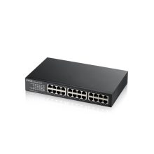 Switch Zyxel GS1100-24E No administrado con 24 puertos Gigabit Ethernet (10/100/1000) en color negro. SKU: GS1100-24E-EU0103F