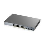 Imagen del Zyxel GS1350-26HP-EU0101F, un switch gestionado L2 Gigabit Ethernet con energía sobre Ethernet (PoE) en color gris