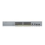 Imagen del Zyxel GS1350-26HP-EU0101F, un switch gestionado L2 Gigabit Ethernet con energía sobre Ethernet (PoE) en color gris