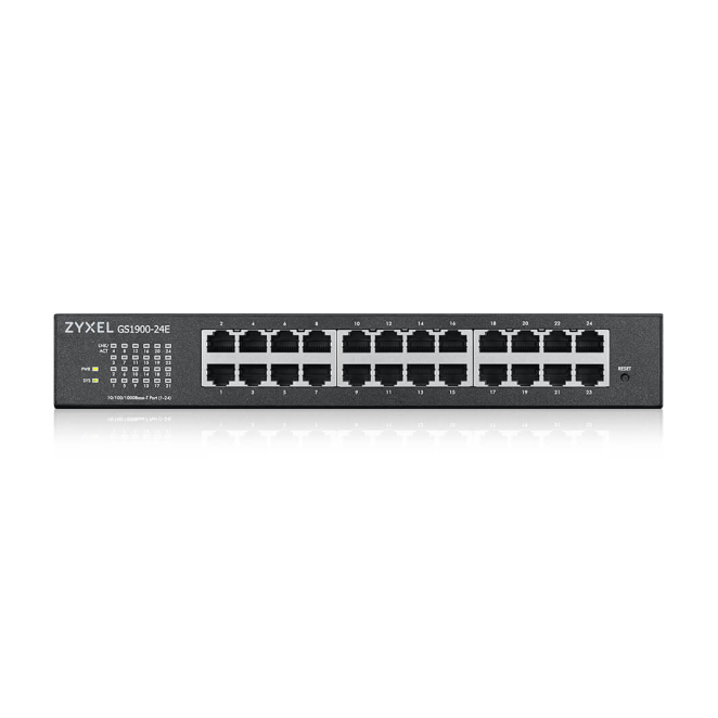 Zyxel GS1900-24E-EU0103F switch Gestionado L2 Gigabit Ethernet (10/100/1000) 1U Negro 2 Puerto y conectividad Zyxel GS1900-24E-EU0103F