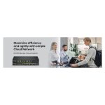 Imagen del Zyxel GS1915-8, un switch gestionado de capa 2 con puertos Gigabit Ethernet (10/100/1000) en color negro. SKU GS1915-8-EU0101F