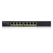 Zyxel GS1915-8EP con gestión L2, Gigabit Ethernet (10/100/1000), Energía sobre Ethernet (PoE) en color negro. SKU: GS1915-8EP-EU0101F