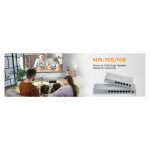 Switch Zyxel MG-105 no administrado, compatible con velocidades de 100, 1000 y 2500 Mbps y chasis de acero, SKU MG-105-ZZ0101F