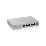 Switch Zyxel MG-105 no administrado, compatible con velocidades de 100, 1000 y 2500 Mbps y chasis de acero, SKU MG-105-ZZ0101F