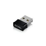 Adaptador USB WiFi de Zyxel modelo NWD6602-EU0101F, con velocidad de 1167 Mbit/s y tecnología de doble banda.