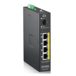 Switch Zyxel RGS100-5P no administrado L2 Gigabit Ethernet 10/100/1000 con PoE en color negro, SKU RGS100-5P-ZZ0101F