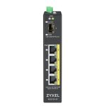 Switch Zyxel RGS100-5P no administrado L2 Gigabit Ethernet 10/100/1000 con PoE en color negro, SKU RGS100-5P-ZZ0101F