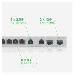 Zyxel switch gestionado Gigabit Ethernet XGS1210-12 de color gris, modelo XGS1210-12-ZZ0102F