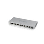 Zyxel XGS1250-12 Gestionado 10G Ethernet en color gris con 12 puertos y SKU XGS1250-12-ZZ0101F
