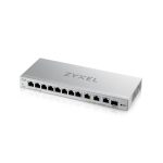 Imagen del switch gestionado Zyxel XGS1250-12 L2 con puertos 10G Ethernet de color gris, SKU XGS1250-12-ZZ0102F
