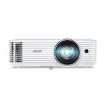 Proyector Acer S1386WHN de alcance estándar, 3600 lúmenes, resolución WXGA (1280x800), tecnología DLP 3D, color blanco. SKU MR.JQH11.001