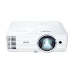 Proyector Acer S1386WHN de alcance estándar, 3600 lúmenes, resolución WXGA (1280x800), tecnología DLP 3D, color blanco. SKU MR.JQH11.001