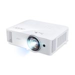 Proyector Acer S1386WHN de alcance estándar, 3600 lúmenes, resolución WXGA (1280x800), tecnología DLP 3D, color blanco. SKU MR.JQH11.001