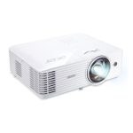 Proyector Acer S1386WHN de alcance estándar, 3600 lúmenes, resolución WXGA (1280x800), tecnología DLP 3D, color blanco. SKU MR.JQH11.001