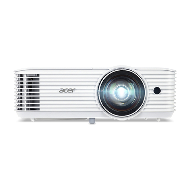 Acer Proyector WXGA Blanco 3600 lúmenes DLP Proyector Acer S1386WH con alcance estándar, 3600 lúmenes ANSI, resolución WXGA (1280x800), blanco, SKU MR.JQU11.001