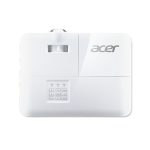 Proyector Acer S1386WH con alcance estándar, 3600 lúmenes ANSI, resolución WXGA (1280x800), blanco, SKU MR.JQU11.001