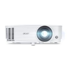 Proyector blanco Acer modelo P1157i con 4500 lúmenes ANSI, tecnología DLP, resolución SVGA 800x600 y capacidad 3D. SKU MR.JUQ11.001