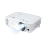 Proyector blanco Acer modelo P1157i con 4500 lúmenes ANSI, tecnología DLP, resolución SVGA 800x600 y capacidad 3D. SKU MR.JUQ11.001