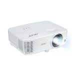 Proyector blanco Acer modelo P1157i con 4500 lúmenes ANSI, tecnología DLP, resolución SVGA 800x600 y capacidad 3D. SKU MR.JUQ11.001