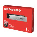 Disco duro XPG GAMMIX S60 de 1 TB, interfaz M.2 PCI Express 4.0, tecnología NVMe y 3D NAND, SKU AGAMMIXS60-1T-CS