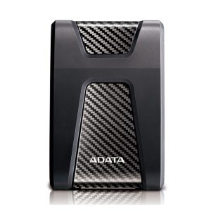 Imagen del disco duro externo ADATA HD650 con capacidad de 2 TB, conector USB 3.2 Gen 1, color negro y SKU AHD650-2TU31-CBK