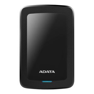 Imagen del ADATA HDD Ext HV300 con capacidad de 4TB, color negro, tamaño 2.5 pulgadas y conectividad USB 3.2 Gen 1. SKU: AHV300-4TU31-CBK