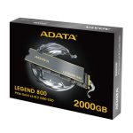 Imagen de la unidad de estado sólido ADATA ALEG-800-2000GCS de 2 TB con interfaz M.2 PCI Express 4.0 NVMe y tecnología 3D NAND