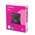 Disco duro externo ADATA SD620 de 1 TB con conexión Micro-USB B 3.2 Gen 2 en color negro, SKU SD620-1TCBK