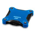 Imagen del ADATA SD620, un disco duro externo con 2 TB de capacidad, conexión Micro-USB B 3.2 Gen 2 (3.1 Gen 2) en colores negro y azul. SKU: SD620-2TCBL