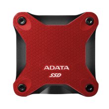 Imagen del disco duro externo Adata SD620 con capacidad de 2 TB, conexión Micro-USB B 3.2 Gen 2, en colores negro y rojo - SKU SD620-2TCRD