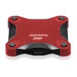 Imagen del disco duro externo Adata SD620 con capacidad de 2 TB, conexión Micro-USB B 3.2 Gen 2, en colores negro y rojo - SKU SD620-2TCRD